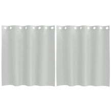 Gordijnen voile met doorvoertules 2 st 140x140 cm lichtgrijs
