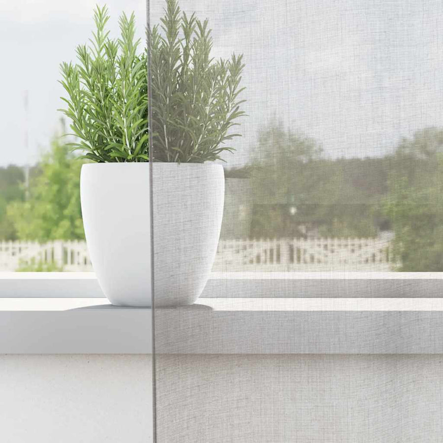 Gordijnen voile met doorvoertules 2 st 140x140 cm lichtgrijs