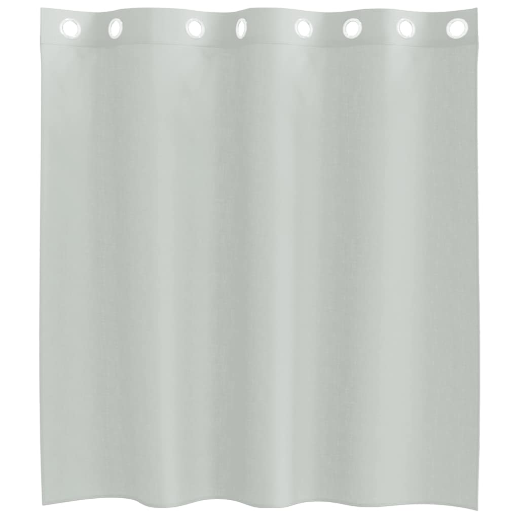 Gordijnen voile met doorvoertules 2 st 140x140 cm lichtgrijs