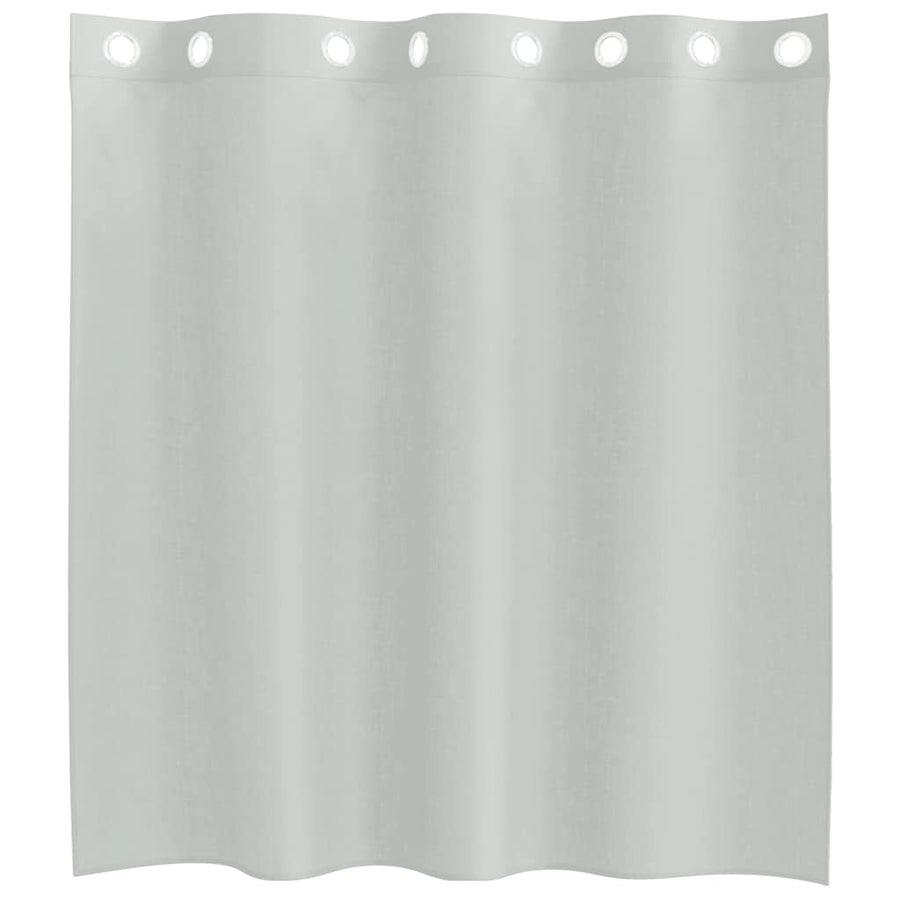 Gordijnen voile met doorvoertules 2 st 140x140 cm lichtgrijs