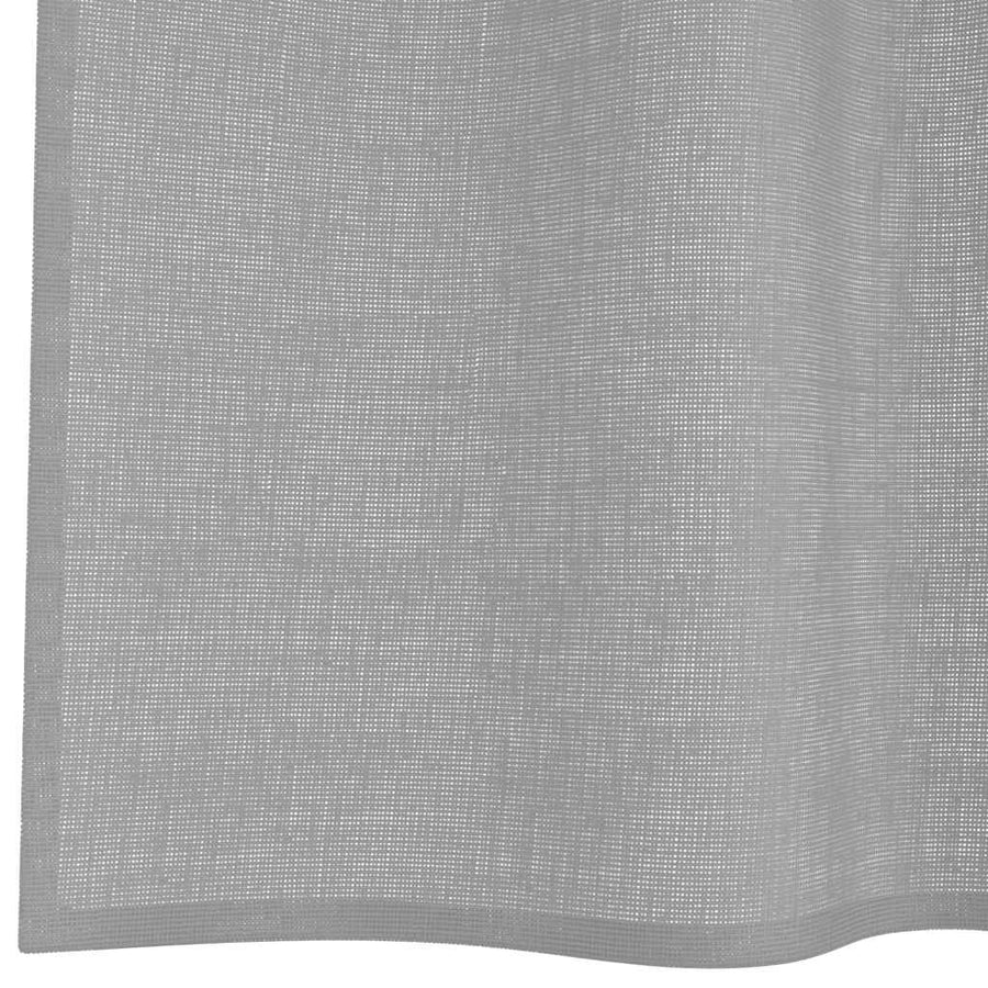 Gordijnen voile met doorvoertules 2 st 140x140 cm lichtgrijs