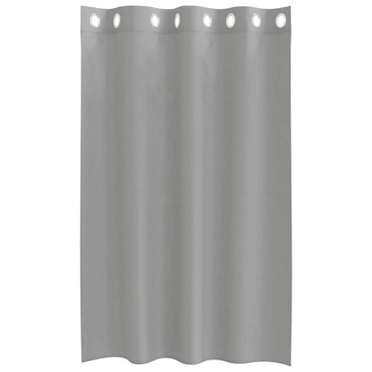 Gordijnen voile met doorvoertules 2 st 140x175 cm lichtgrijs