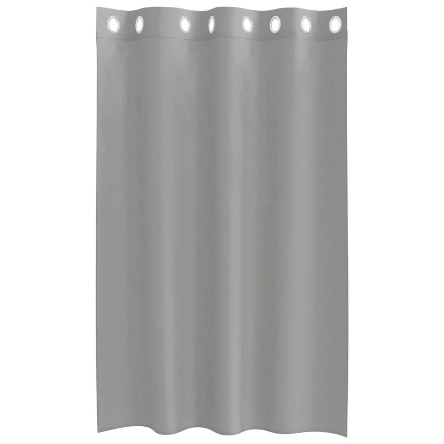 Gordijnen voile met doorvoertules 2 st 140x175 cm lichtgrijs