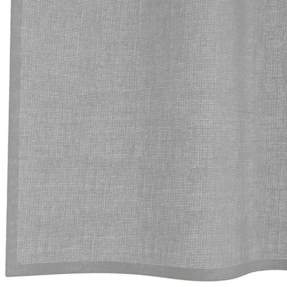 Gordijnen voile met doorvoertules 2 st 140x175 cm lichtgrijs