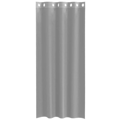 Gordijnen voile met doorvoertules 2 st 140x225 cm lichtgrijs