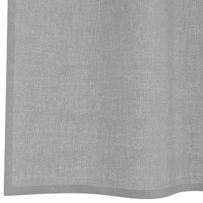 Gordijnen voile met doorvoertules 2 st 140x225 cm lichtgrijs