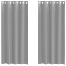 Gordijnen voile met doorvoertules 2 st 140x245 cm lichtgrijs