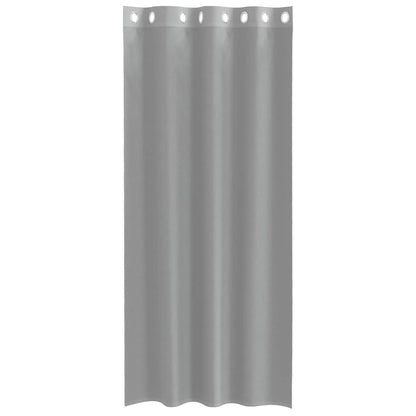 Gordijnen voile met doorvoertules 2 st 140x245 cm lichtgrijs