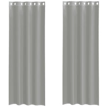 Gordijnen voile met doorvoertules 2 st 140x260 cm lichtgrijs