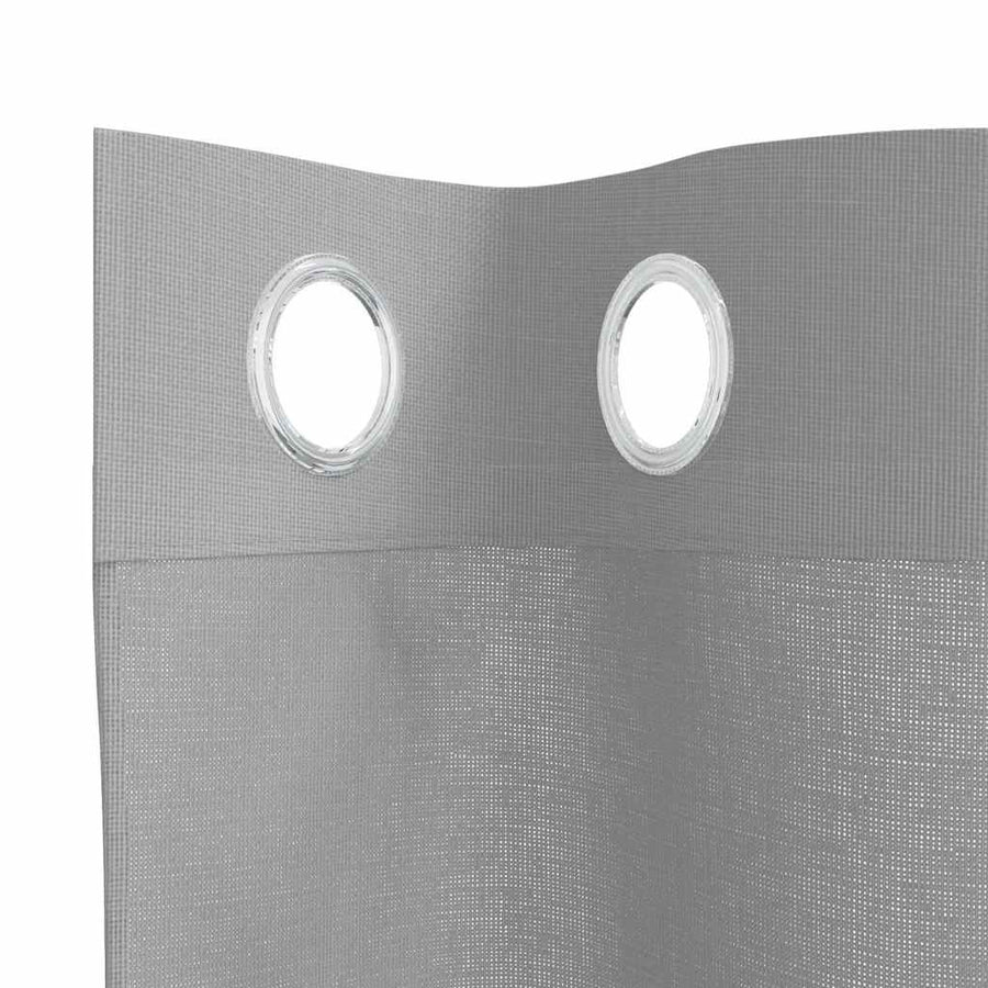 Gordijnen voile met doorvoertules 2 st 140x260 cm lichtgrijs