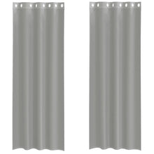Gordijnen voile met doorvoertules 2 st 140x300 cm lichtgrijs