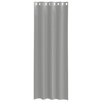 Gordijnen voile met doorvoertules 2 st 140x300 cm lichtgrijs