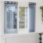 Voile curtains with eyelets 2 pcs royal blue