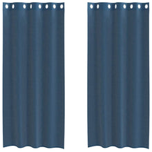 Gordijnen voile met doorvoertules 2 st koningsblauw