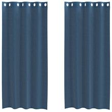 Gordijnen voile met doorvoertules 2 st koningsblauw
