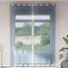 Gordijnen voile 140x300 cm koningsblauw 2 stuks