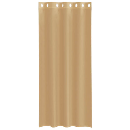 Gordijnen Voile met doorvoertules 2 st zand