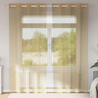 Curtains Voile with eyelets 2 pcs sand
