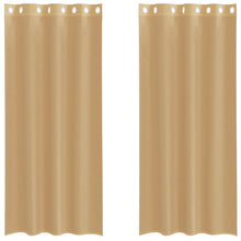 Gordijnen Voile met doorvoertules 2 st zand