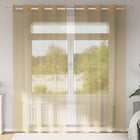 Curtains Voile with eyelets 2 pcs sand