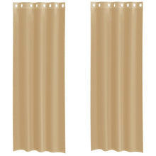 Gordijnen Voile met doorvoertules 2 st zand
