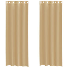 Gordijnen Voile met doorvoertules 2 st zand