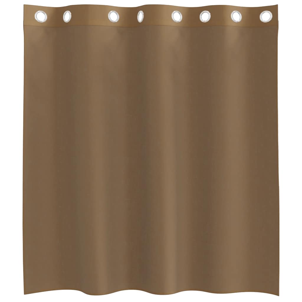 Gordijnen voile met doorvoertules 2 st lichtbruin