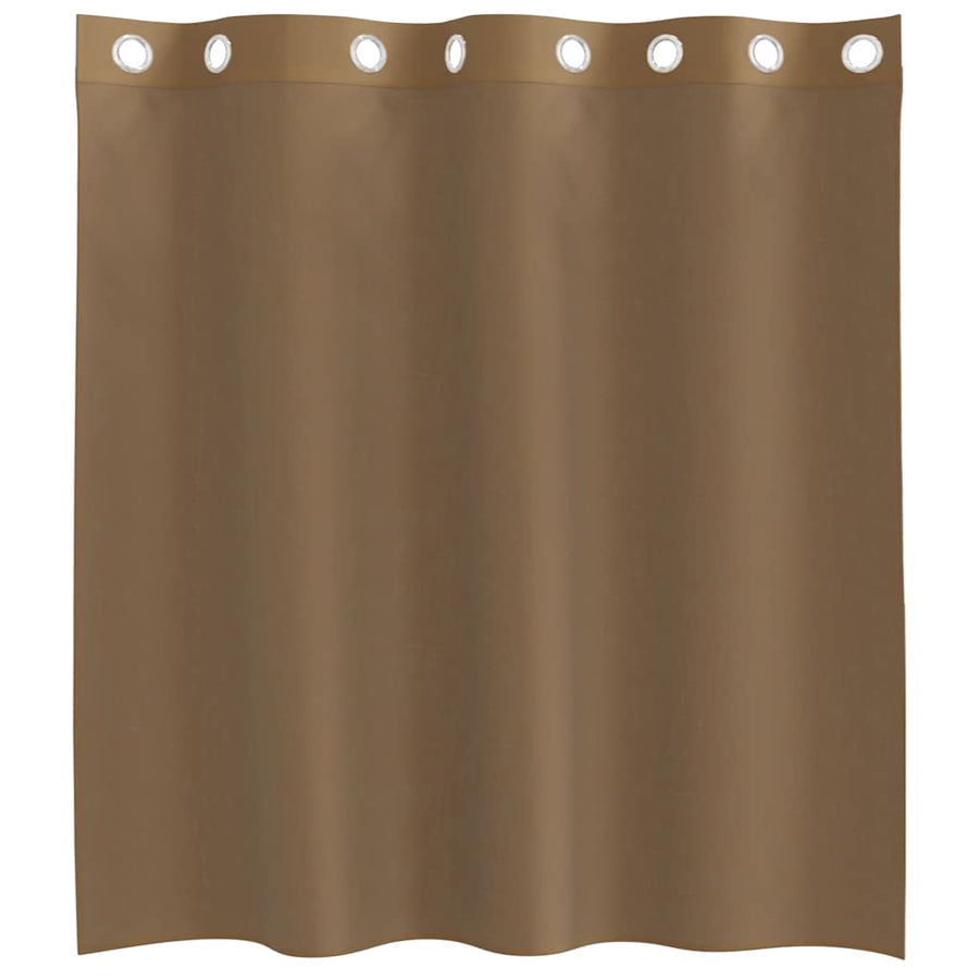 Gordijnen voile met doorvoertules 2 st lichtbruin