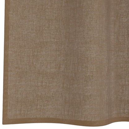 Gordijnen voile met doorvoertules 2 st lichtbruin