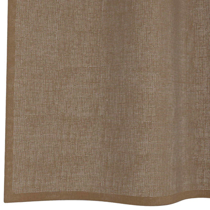 Gordijnen voile met doorvoertules 2 st lichtbruin