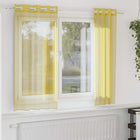 Voile curtains with eyelets 2 pcs yellow