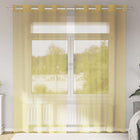 Voile curtains with eyelets 2 pcs yellow
