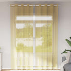 Voile curtains with eyelets 2 pcs yellow
