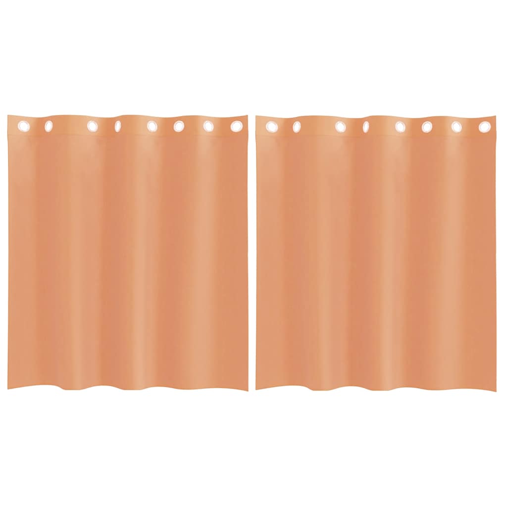 Gordijnen voile met doorvoertules 2 st terracotta