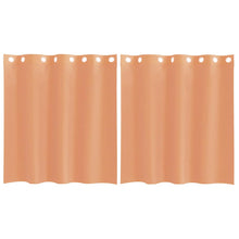 Gordijnen voile met doorvoertules 2 st terracotta