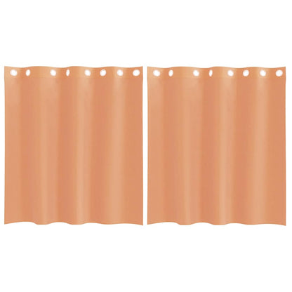 Gordijnen voile met doorvoertules 2 st terracotta
