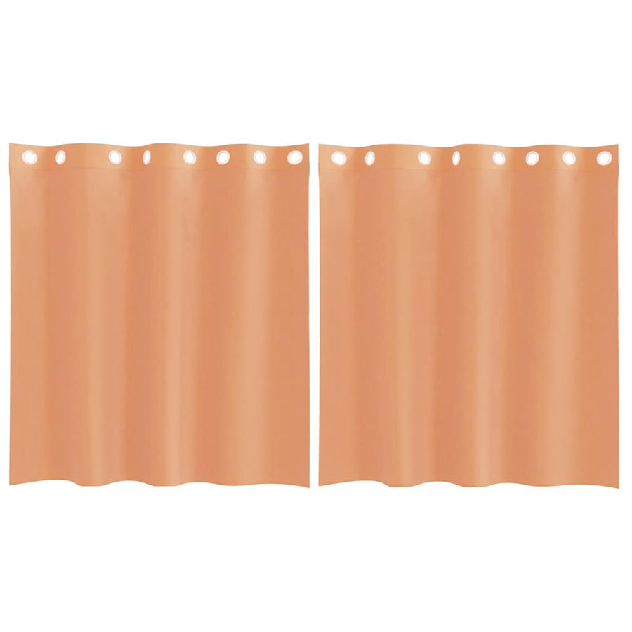 Gordijnen voile met doorvoertules 2 st terracotta