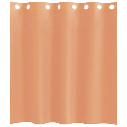 Gordijnen voile met doorvoertules 2 st terracotta
