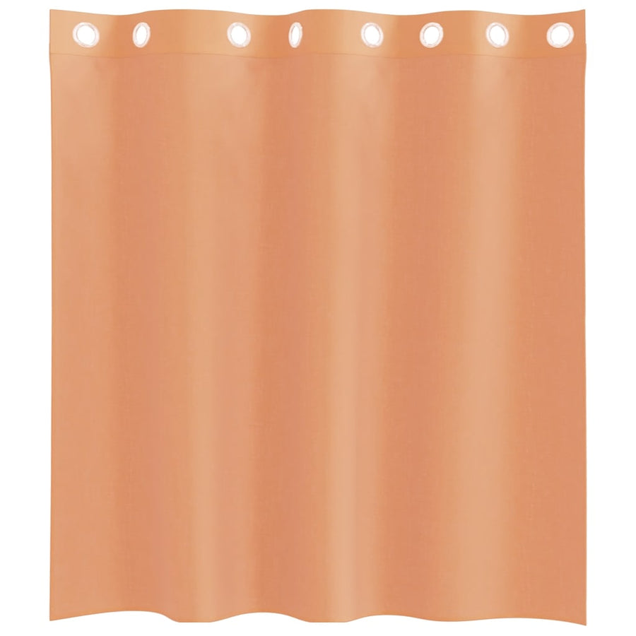 Gordijnen voile met doorvoertules 2 st terracotta