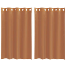 Gordijnen voile met doorvoertules 2 st terracotta