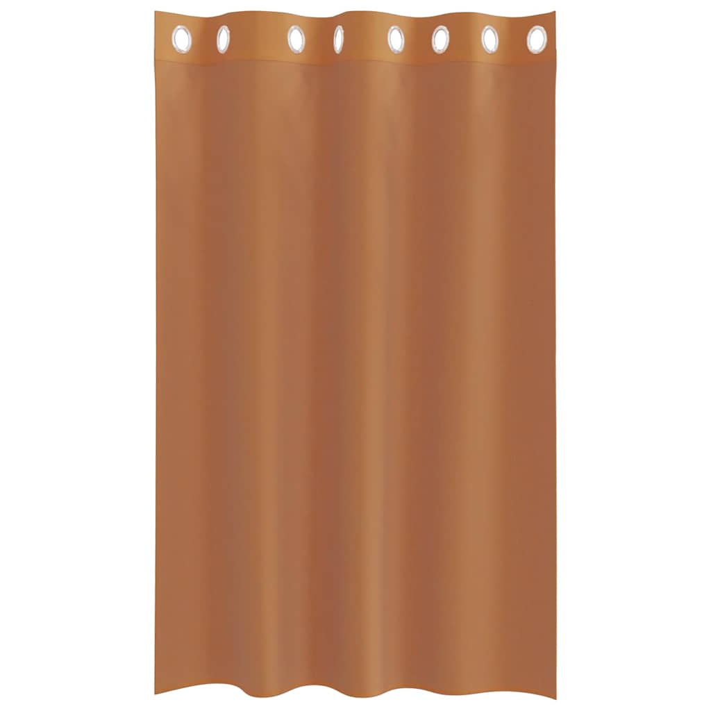 Gordijnen voile met doorvoertules 2 st terracotta