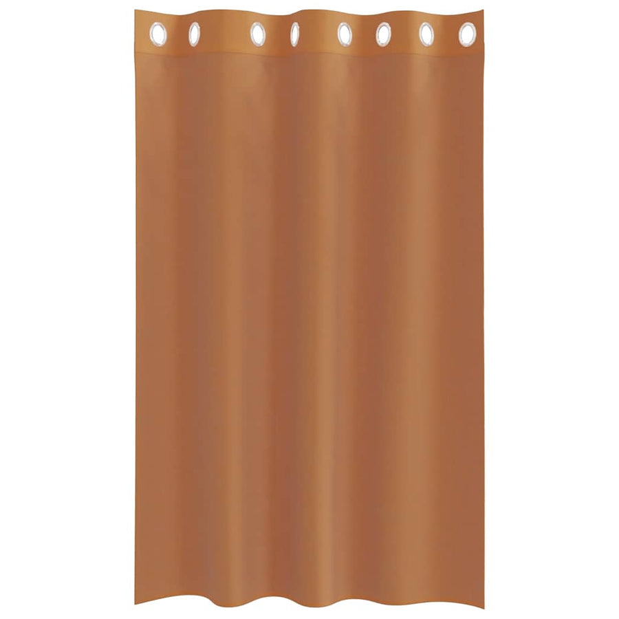 Gordijnen voile met doorvoertules 2 st terracotta