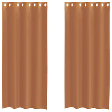 Gordijnen voile met doorvoertules 2 st terracotta