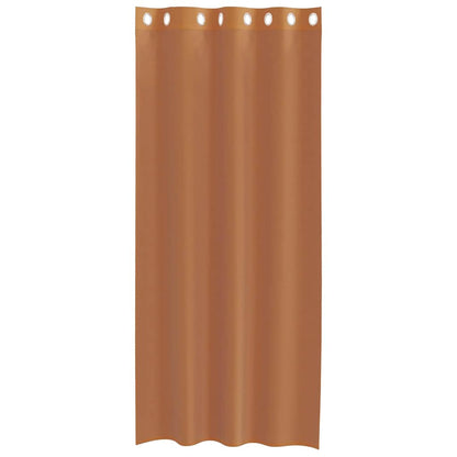 Gordijnen voile met doorvoertules 2 st terracotta