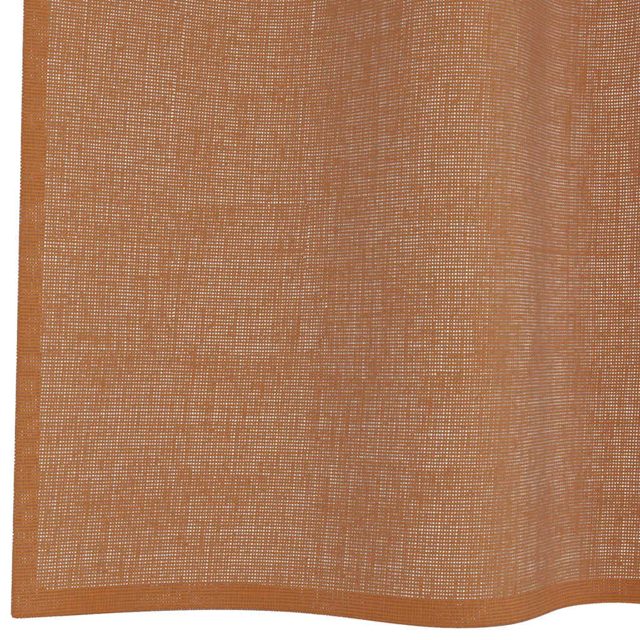 Gordijnen voile met doorvoertules 2 st terracotta