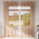 Voile curtains with eyelets 2 pcs terracotta