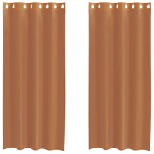 Gordijnen voile met doorvoertules 2 st terracotta
