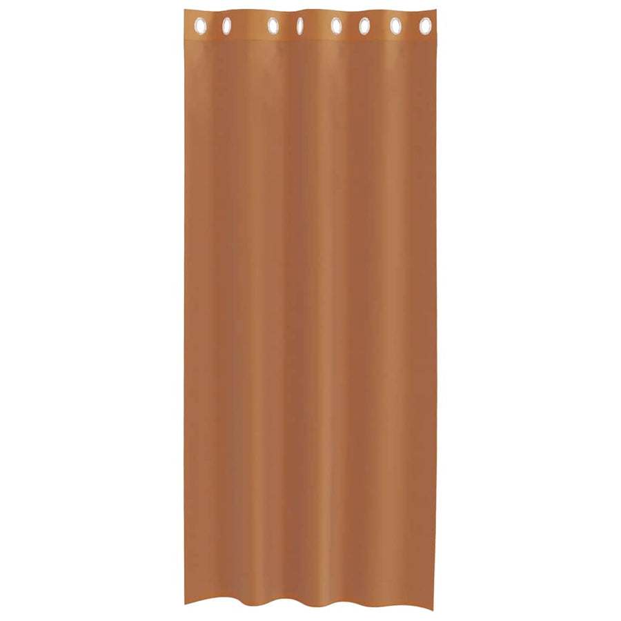 Gordijnen voile met doorvoertules 2 st terracotta