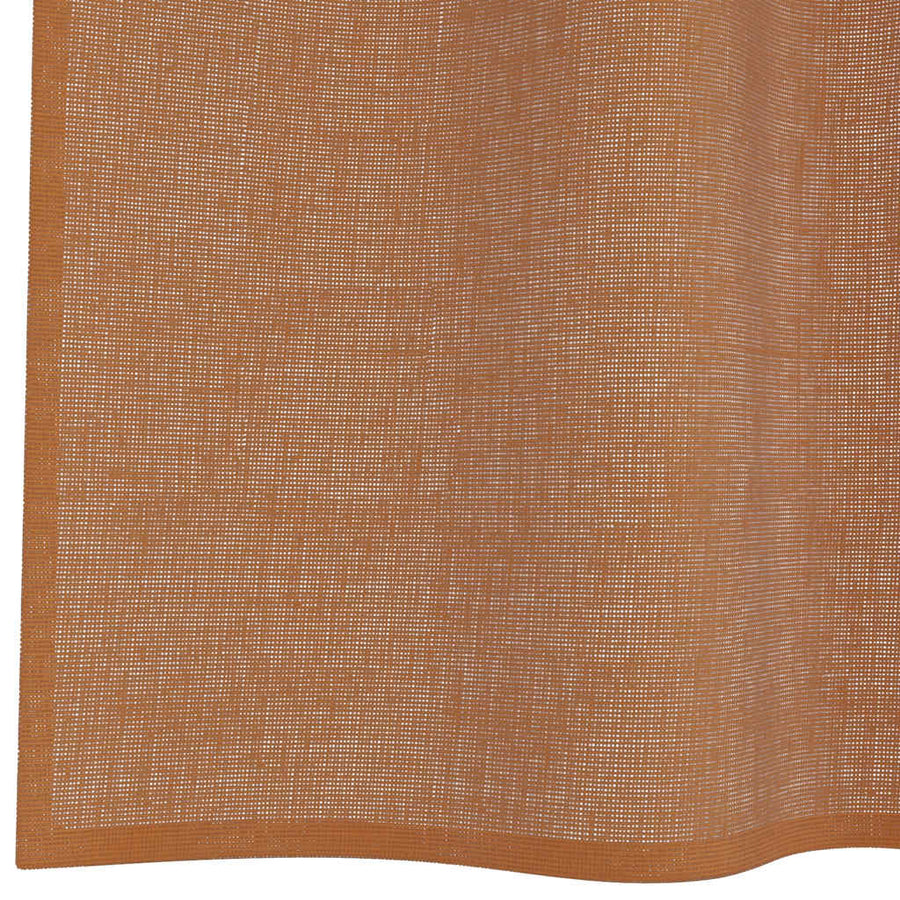 Gordijnen voile met doorvoertules 2 st terracotta