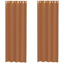 Gordijnen voile met doorvoertules 2 st terracotta